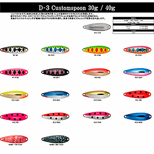 D3カスタムルアーズ(D3 Custom Lure's) スプーン 30g #13 CGD
