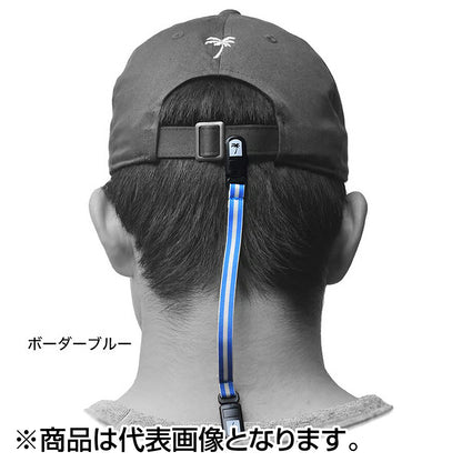 パームス(PALMS) ストレッチベルト＆ワンタッチバックル パームスキャップストラップ ボーダーブルー
