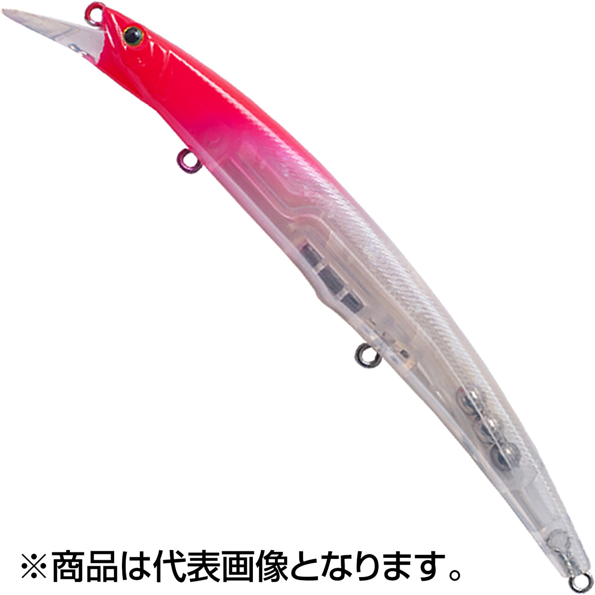 パームス(PALMS) アークローバー 125mm 17g T-01 クリアレッドヘッド AR-125S