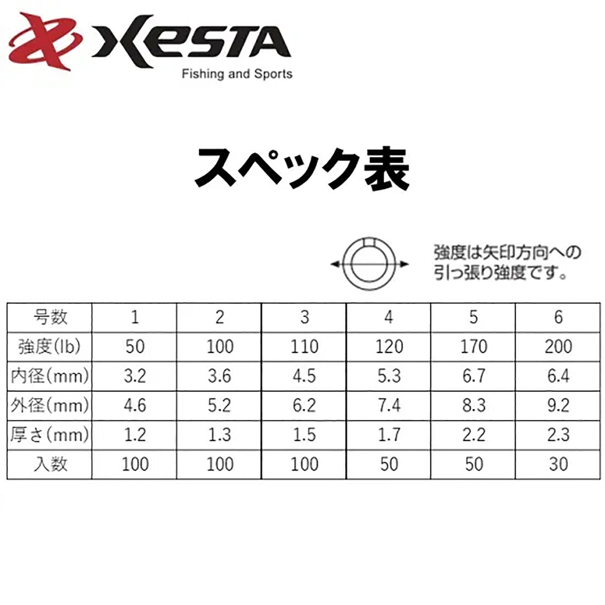 ゼスタ(XESTA) ハードスプリットリング ストロング バリューパック #2 100個入