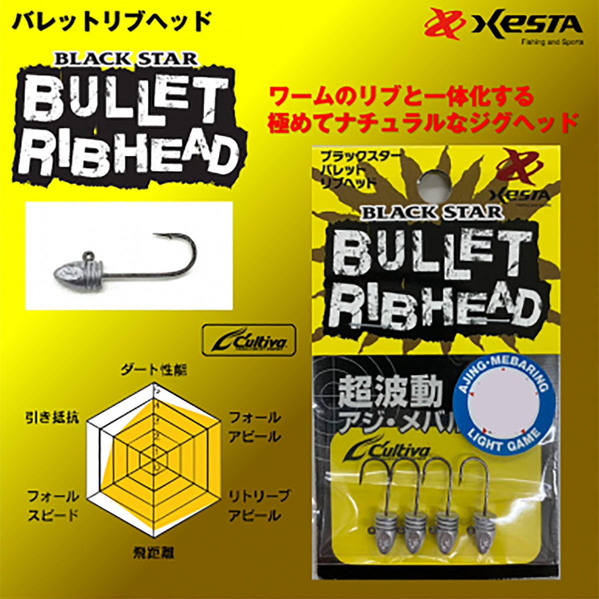 ゼスタ(XESTA) バレット リブヘッド #8 1.2g