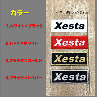 ゼスタ(XESTA) ロゴワッペン ホワイト×ブラック