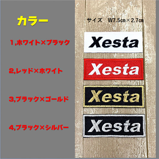 ゼスタ(XESTA) ロゴワッペン ホワイト×ブラック