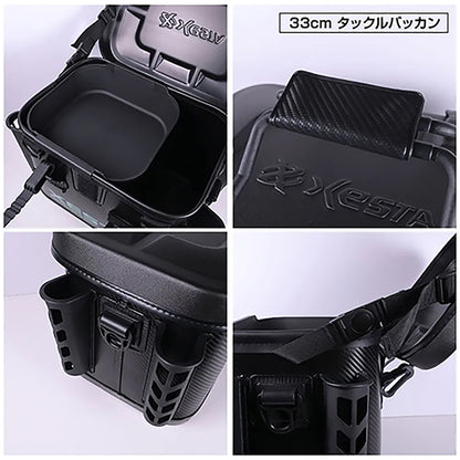 ゼスタ(XESTA) 硬質EVAタックルバッカン 33cm ブラック×ホワイト