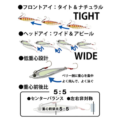 ネイチャーボーイズ(Nature Boys) スイッチライダーZn 70mm 30g #12K 金ラメブルーバッグ