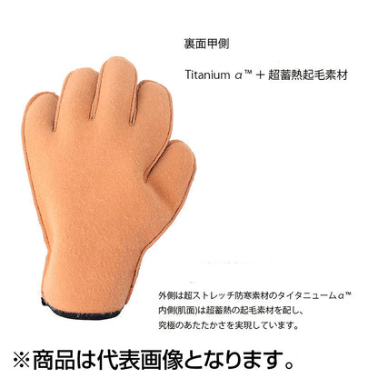 リトルプレゼンツ(LITTLE PRESENTS) タイタニュームα ウォーム グローブ XL ブラック G-05