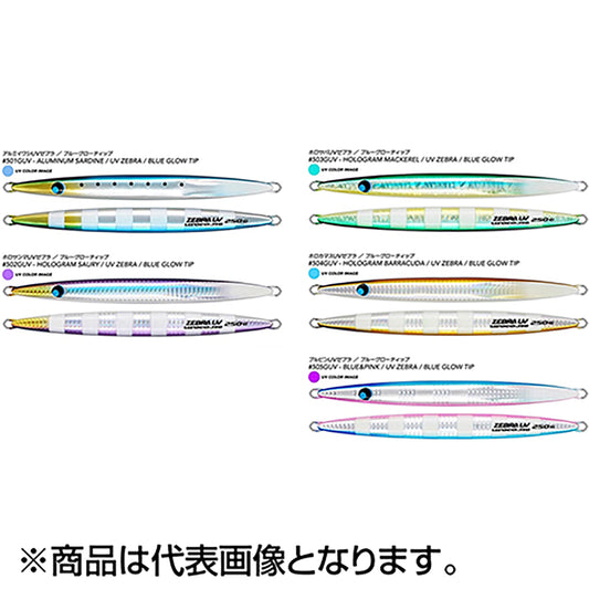 ウロコ(UROCO) ウロコジグ ゼブラUVカラー 400g #505GUV ブルピンUVゼブラ/ブルーグローティップ