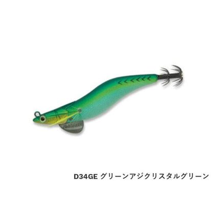 フィッシュリーグ　エギリー・ダートマックス３号D34GEグリーンアジクリスタルグリーン　　　　　4905789108694