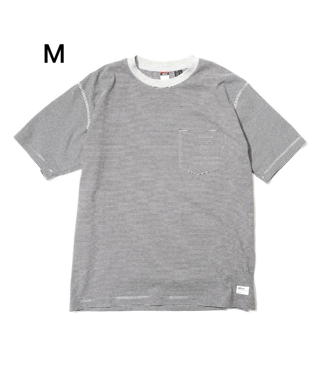 NANGA MULTI BORDER TEE GRY × BLK M