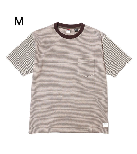 NANGA MULTI BORDER TEE BRN × BEG M