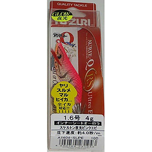 デュエル(DUEL) アオリーQ RS 1.6号 スケルトン夜光ピンクエビ