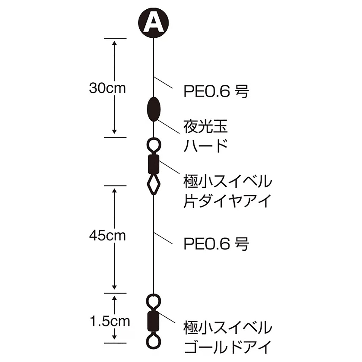 ささめ針(SASAME) ワカサギ 鬼楽 電動用リーダー  ゴールドアイ N-400