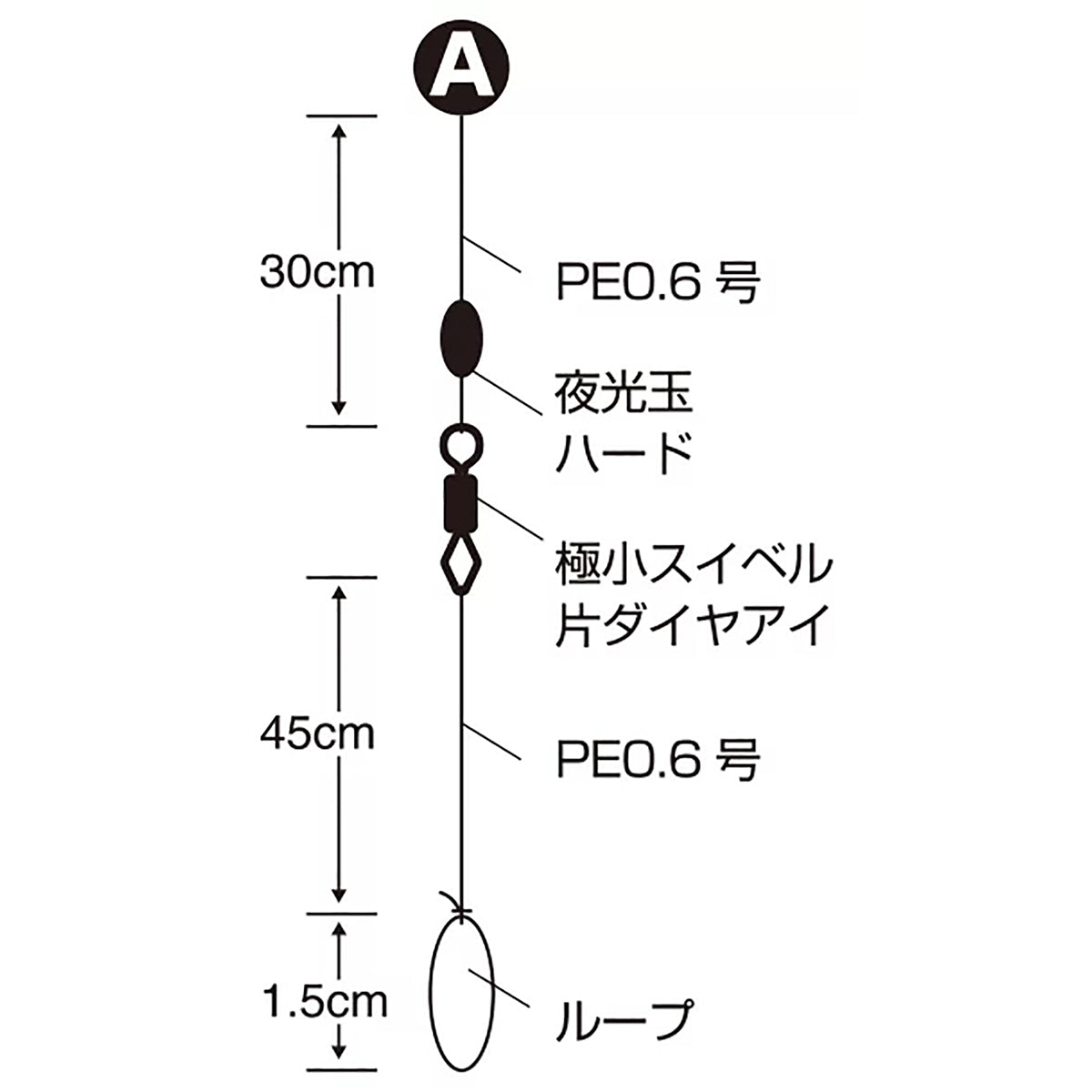 ささめ針(SASAME) ワカサギ鬼楽 電動用リーダー ループ 0.6号 N-402