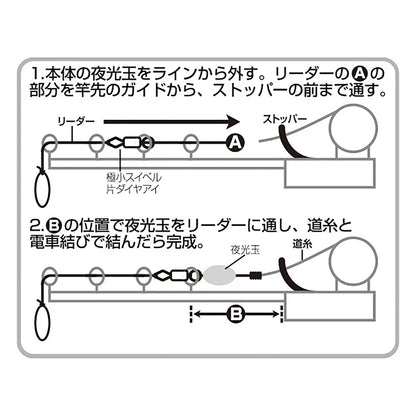 ささめ針(SASAME) ワカサギ鬼楽 電動用リーダー ループ 0.6号 N-402