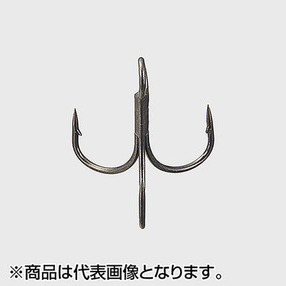 ヴァンフック(VANFOOK) ストロングファイントレブルフック バーブ付 #8 フッ素ブラック DT-38B