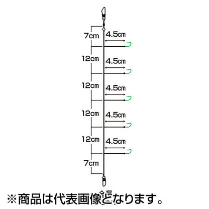 ダイワ(DAIWA) 快適クリスティアワカサギ仕掛け KG誘惑ロング　ケイムラ留め　M5本-0.5