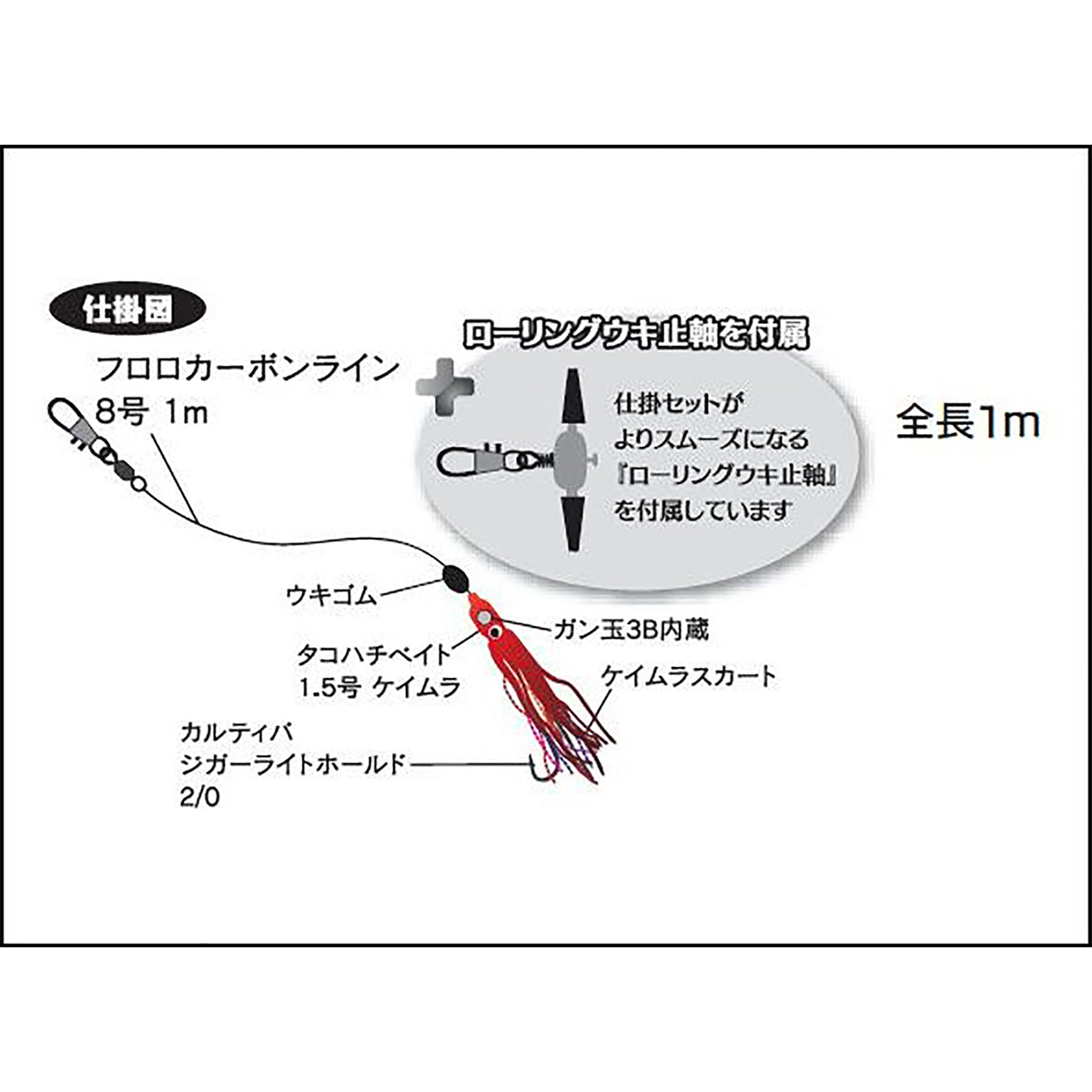 ナカジマ(NAKAZIMA) 北海サーモンフカセ替えリグ KPS 2801