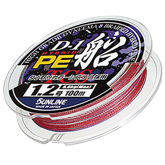 サンライン(SUNLINE) D-1ハイブリッドPE船 150M 0.8号 マルチカラー [PEライン]