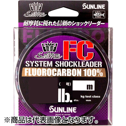 サンライン(SUNLINE) ソルティメイト システムショックリーダーFC 30m 30号 100LB クリア [フロロカーボン]