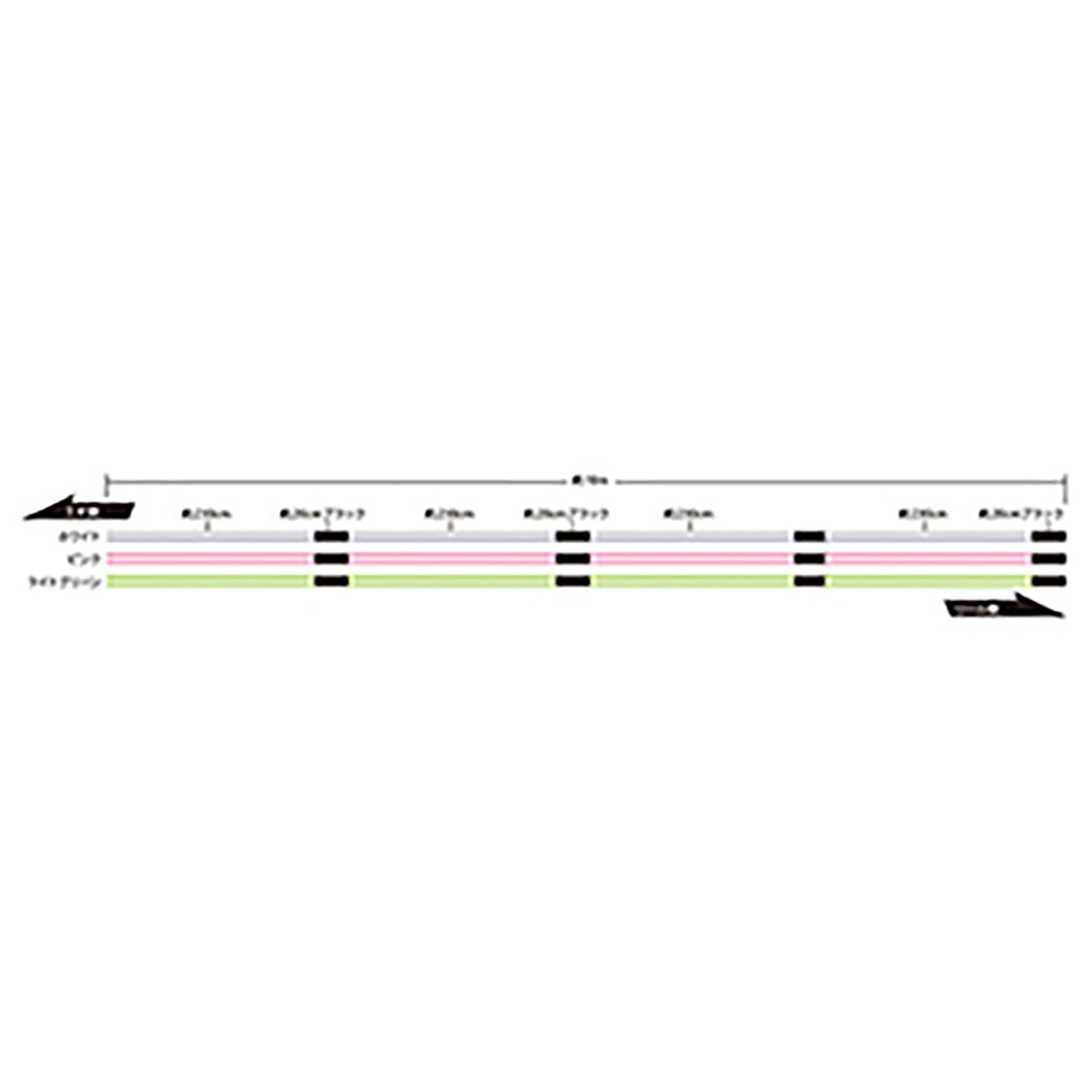SUNLINE(サンライン) ソルティメイト PEエギスタ 4 150m単品 0.5号 10ｍ×3色 [PEライン]