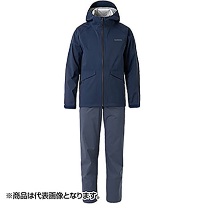 シマノ(SHIMANO) ベーシック フィッシングレインスーツ L ネイビー RA-005V