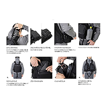 シマノ(SHIMANO) デタッチャブルアクトベスト FREE グレー VF-046V
