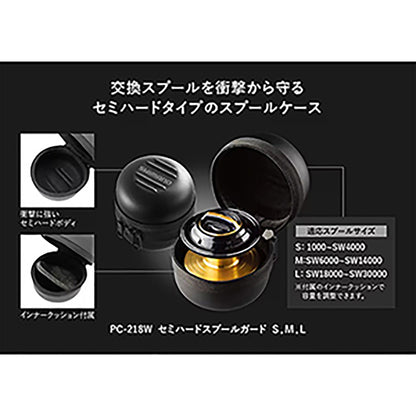 シマノ(SHIMANO) セミハードスプールガード M ブラック PC-218W