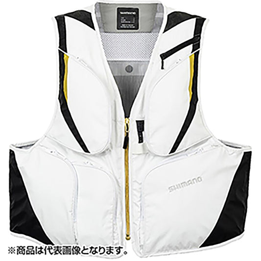 シマノ(SHIMANO) 2WAY ショートベスト L ホワイト VE-520W