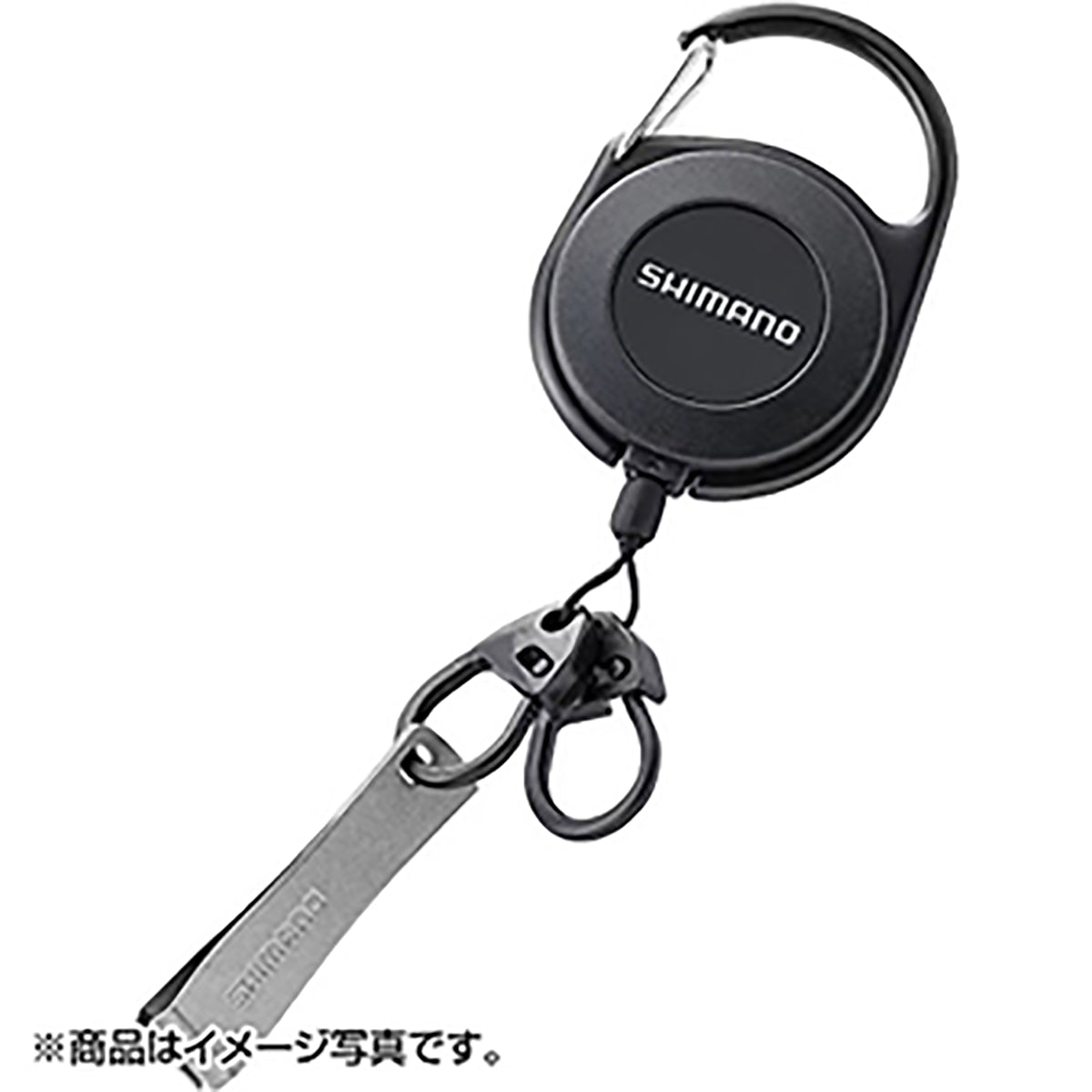 シマノ(SHIMANO) カラビナリール ラインカッター付 ブラック UH-203W