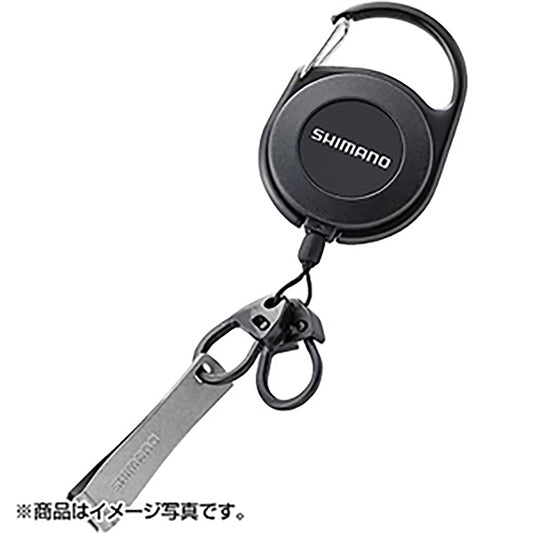 シマノ(SHIMANO) カラビナリール ラインカッター付 ブラック UH-203W