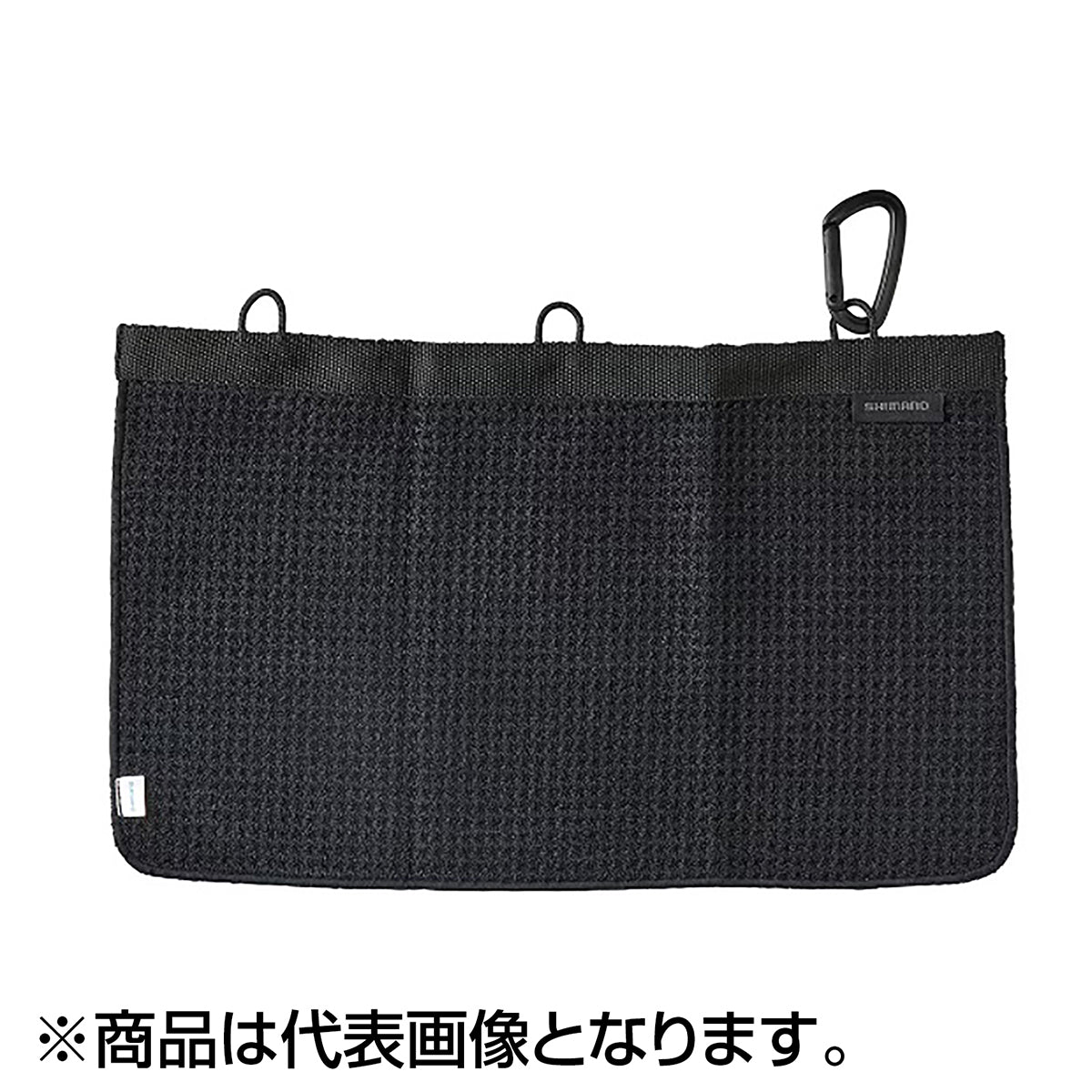 シマノ(SHIMANO) マイクロファイバー カラビナタオル ブラック AC-038W