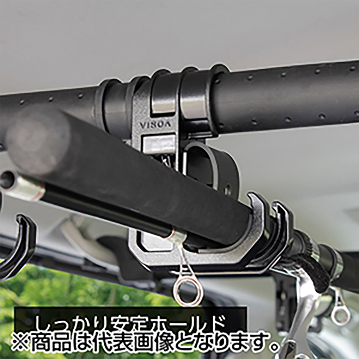 槌屋ヤック(TSUCHIYA YAC) マルチグリップバー用ロッドホルダー フロント/リアセット ブラック UA2