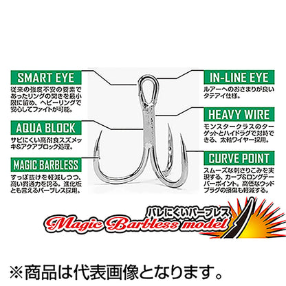 カツイチ(Katsuichi) デコイ ビッグトレブル #8/0 TIN (Aqua Block) Y-S23BL
