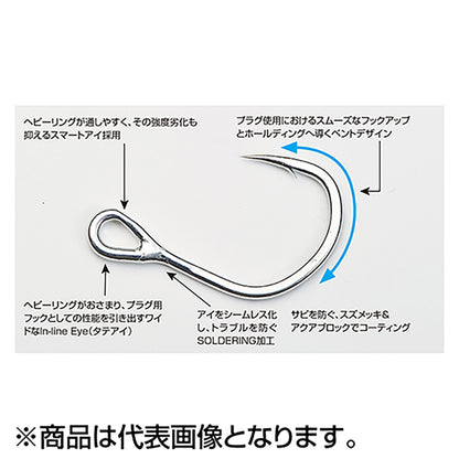 カツイチ(Katsuichi) デコイ キャスティンシングル #5/0 TIN (Aqua Block) JS-5