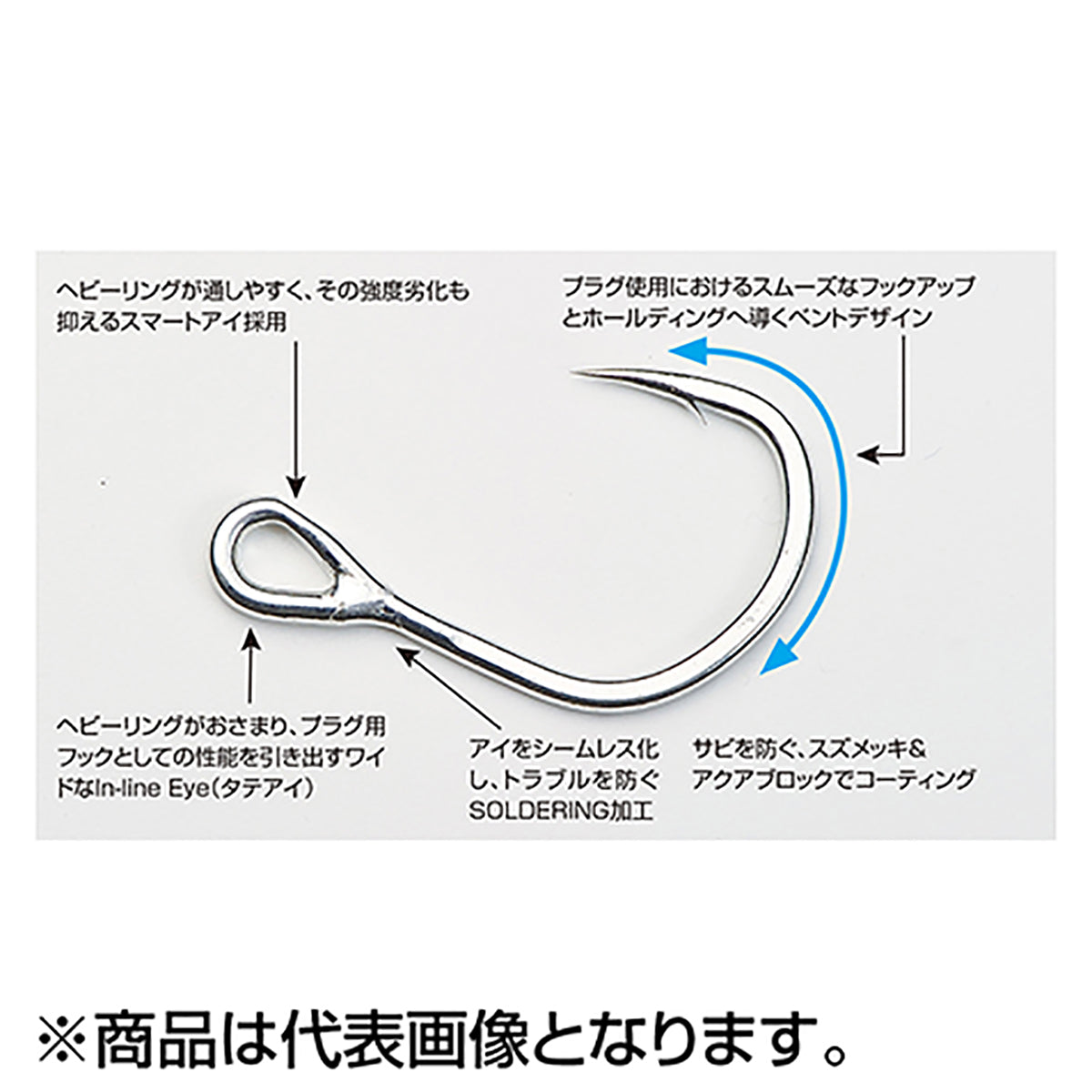カツイチ(Katsuichi) デコイ キャスティンシングル #6/0 TIN (Aqua Block) JS-5