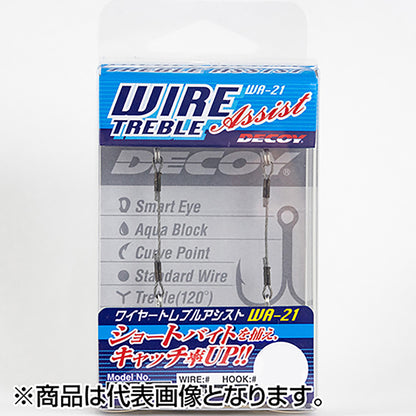 カツイチ(Katsuichi) デコイ ワイヤートレブルアシスト M TIN(Aqua Block) WA-21