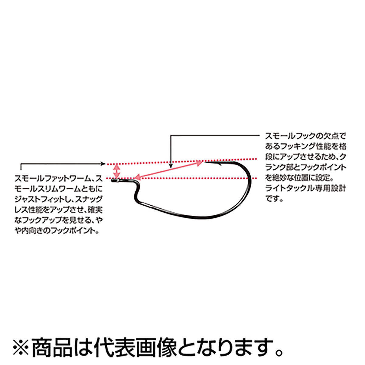 カツイチ(Katsuichi) デコイ S.S.フック ワーム19 #6 NSブラック Worm19