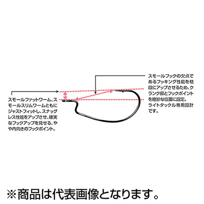 カツイチ(Katsuichi) デコイ S.S.フック ワーム19 #6 NSブラック Worm19
