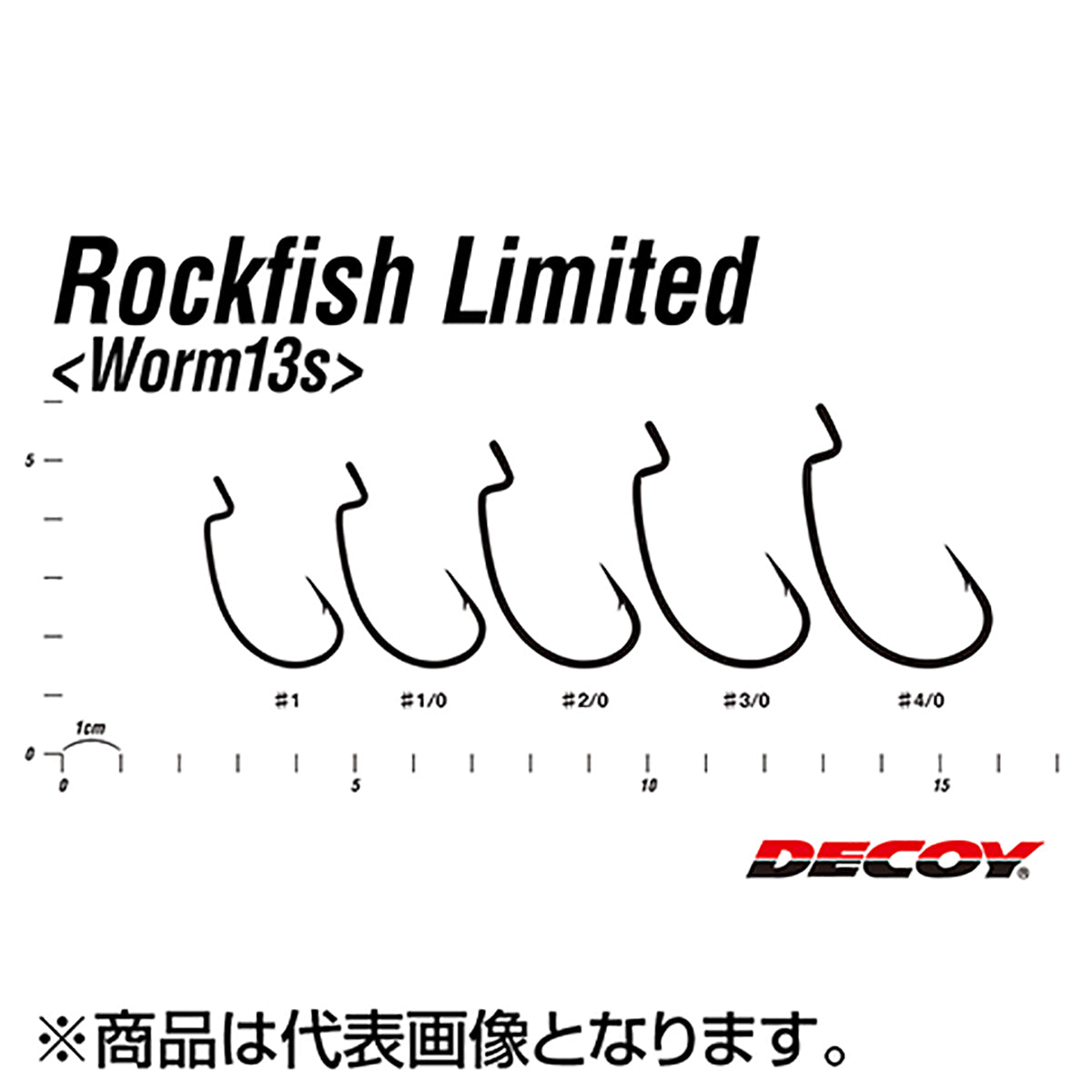 カツイチ(Katsuichi) デコイ ロックフィッシュリミテッド ワーム13S #1 TIN (Aqua Block) Worm13S