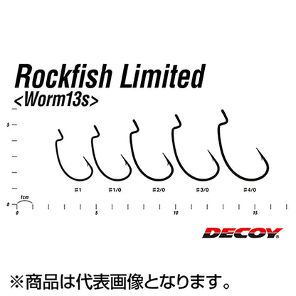 カツイチ(Katsuichi) デコイ ロックフィッシュリミテッド ワーム13S #1 TIN (Aqua Block) Worm13S