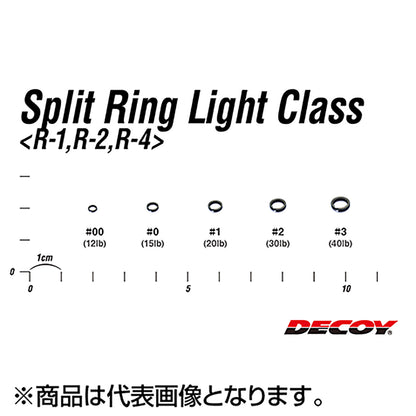 カツイチ(Katsuichi) デコイ スプリットリングライトクラス #00 シルバー R-4