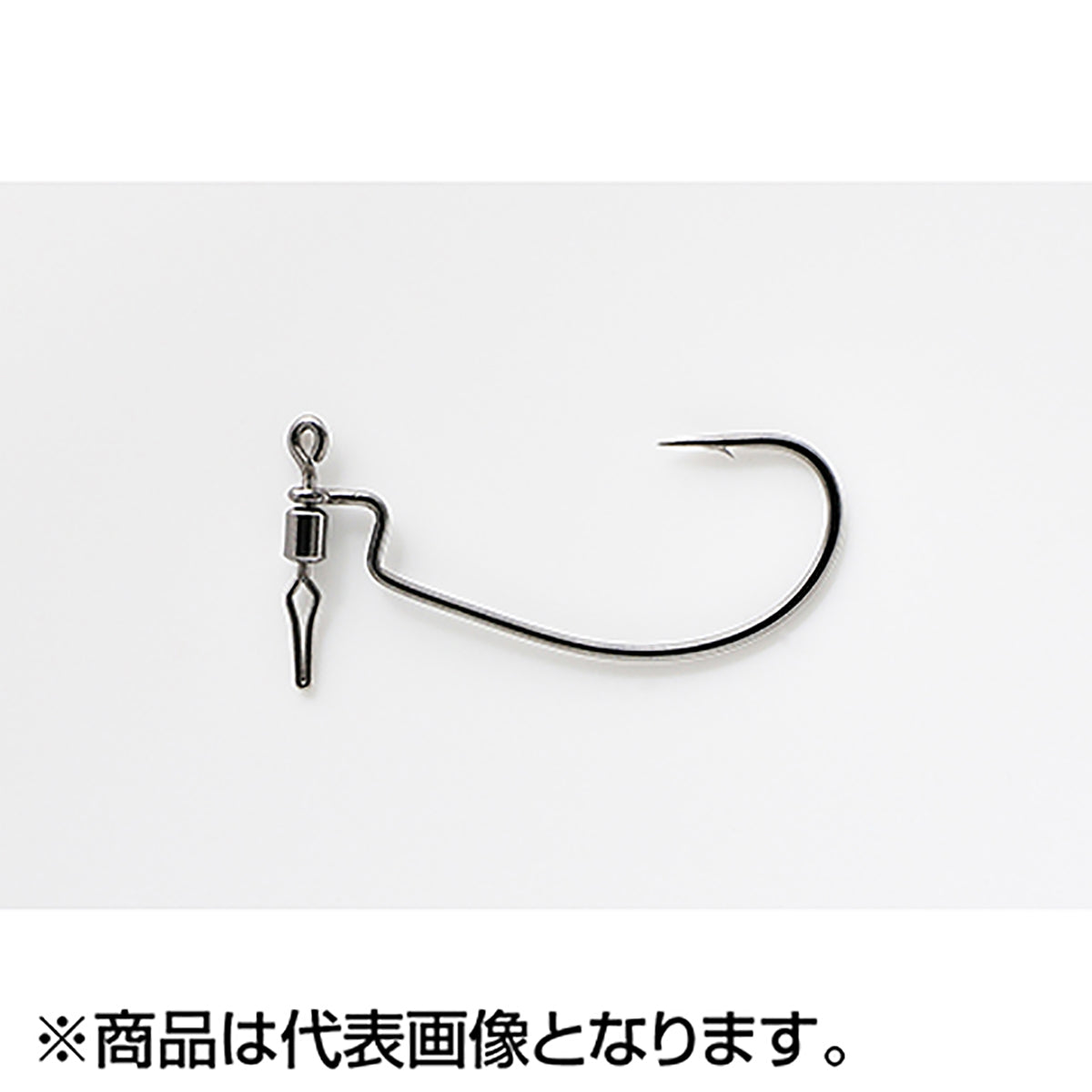 カツイチ(Katsuichi) デコイ ヘビダンフックオフセット ワーム117 #3/0 NSブラック Worm117