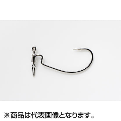 カツイチ(Katsuichi) デコイ ヘビダンフックオフセット ワーム117 #3/0 NSブラック Worm117