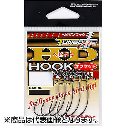 カツイチ(Katsuichi) デコイ ヘビダンフックオフセット ワーム117 #3/0 NSブラック Worm117