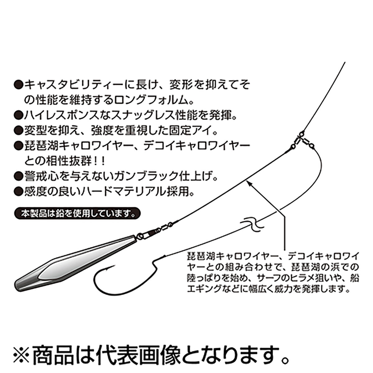 カツイチ(Katsuichi) デコイシンカー タイプヘビースティック 21g ガンブラック DS-7