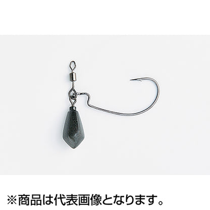 カツイチ(Katsuichi) デコイ ゼロダンヘビー ワーム317 #4-3.5g NSブラック Worm317