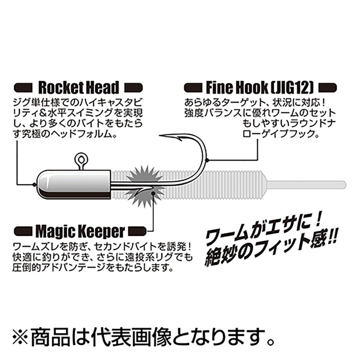 カツイチ(Katsuichi) デコイ ロケットマジック #8-0.6g Wニッケル SV-70