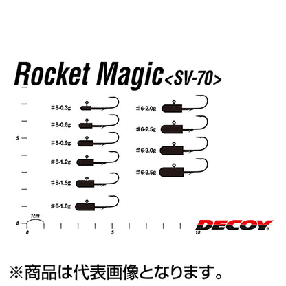 カツイチ(Katsuichi) デコイ ロケットマジック #8-1.5g Wニッケル SV-70