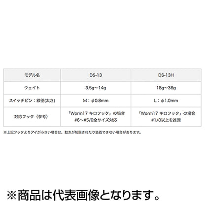 カツイチ(Katsuichi) デコイ スイッチヘッド 3.5g ガンブラック DS-13
