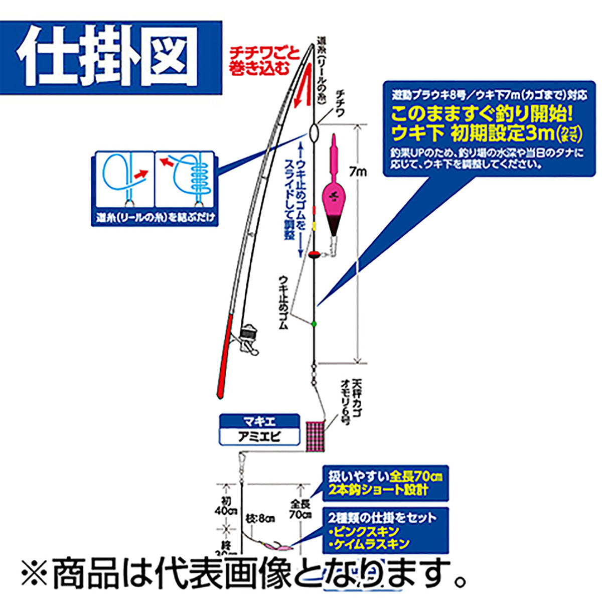 ハヤブサ(Hayabusa) コンパクトロッドかんたんライトカゴ釣りセット L HA197